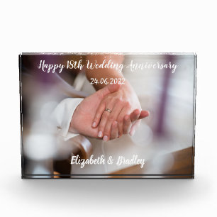 Personalised 18th Anniversary Acrylic Photo Block