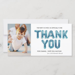 Personalised 1st Birthday Thank You Card