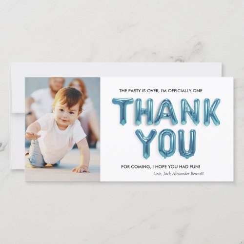Personalised 1st Birthday Thank You Card