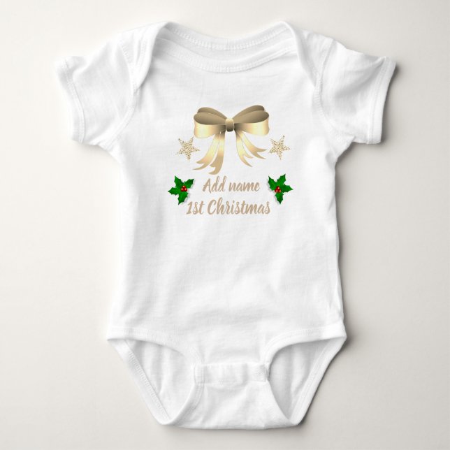 Personalised 1st Christmas bodysuit (Front)