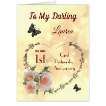 Personalised 1st Civil Partnership Anniversary Car