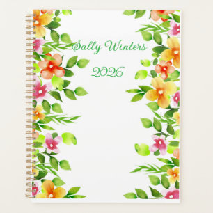 Personalised 2026 Floral Planner
