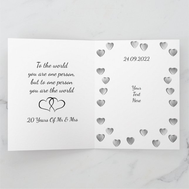 20th wedding anniversary card husband | Honestweddingadvice.com