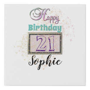 Personalised 21st Birthday Canvas To Sign