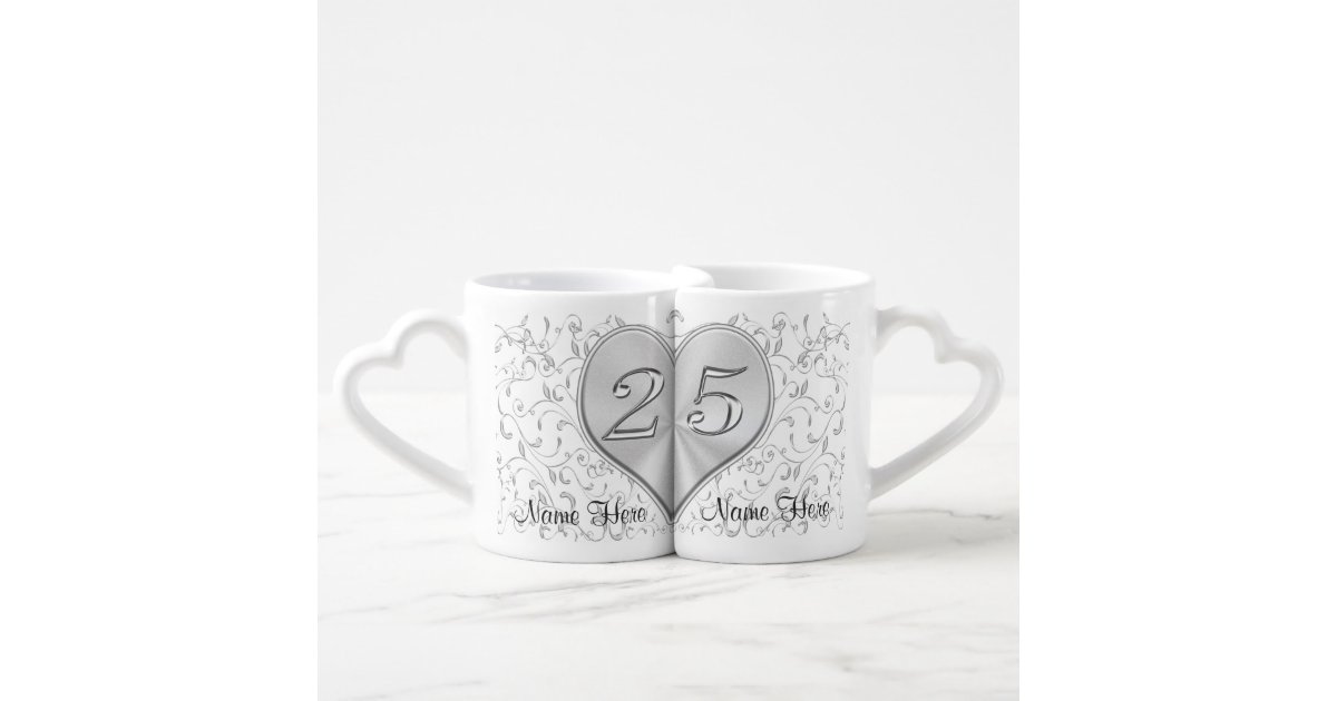 25th Silver Wedding Anniversary Coffee Mug