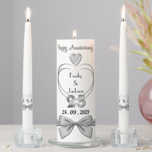Personalised 25th Anniversary Unity Candle Set