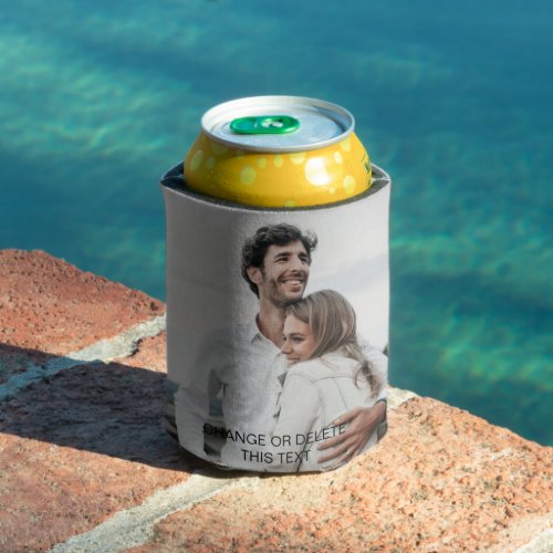 Personalised 2 Photo Template Double Sided Can Cooler