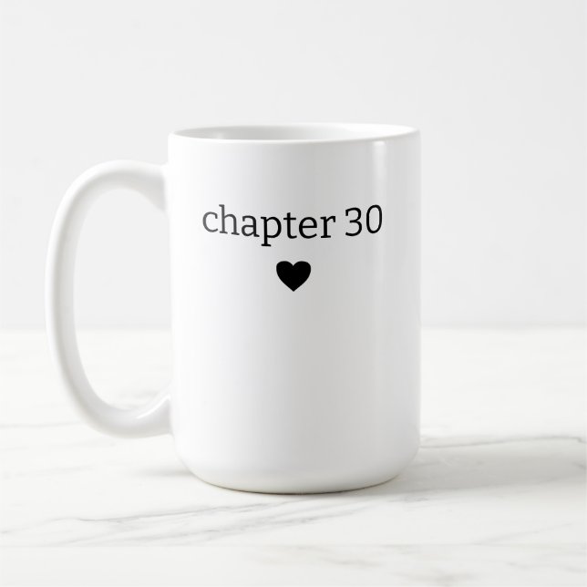 Personalised 30th Birthday Mug,Custom 30th Birthda Coffee Mug (Left)