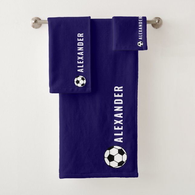 Personalised 3-Piece Sports Towel & Flannel Set |  (Insitu)