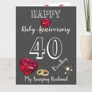 Personalised 40th Anniversary Card For Husband
