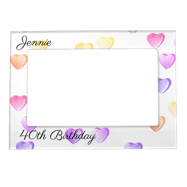 Personalised 40th Birthday Photo Frame (Front)