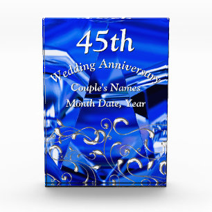 Personalised 45 Year Wedding Anniversary Gifts