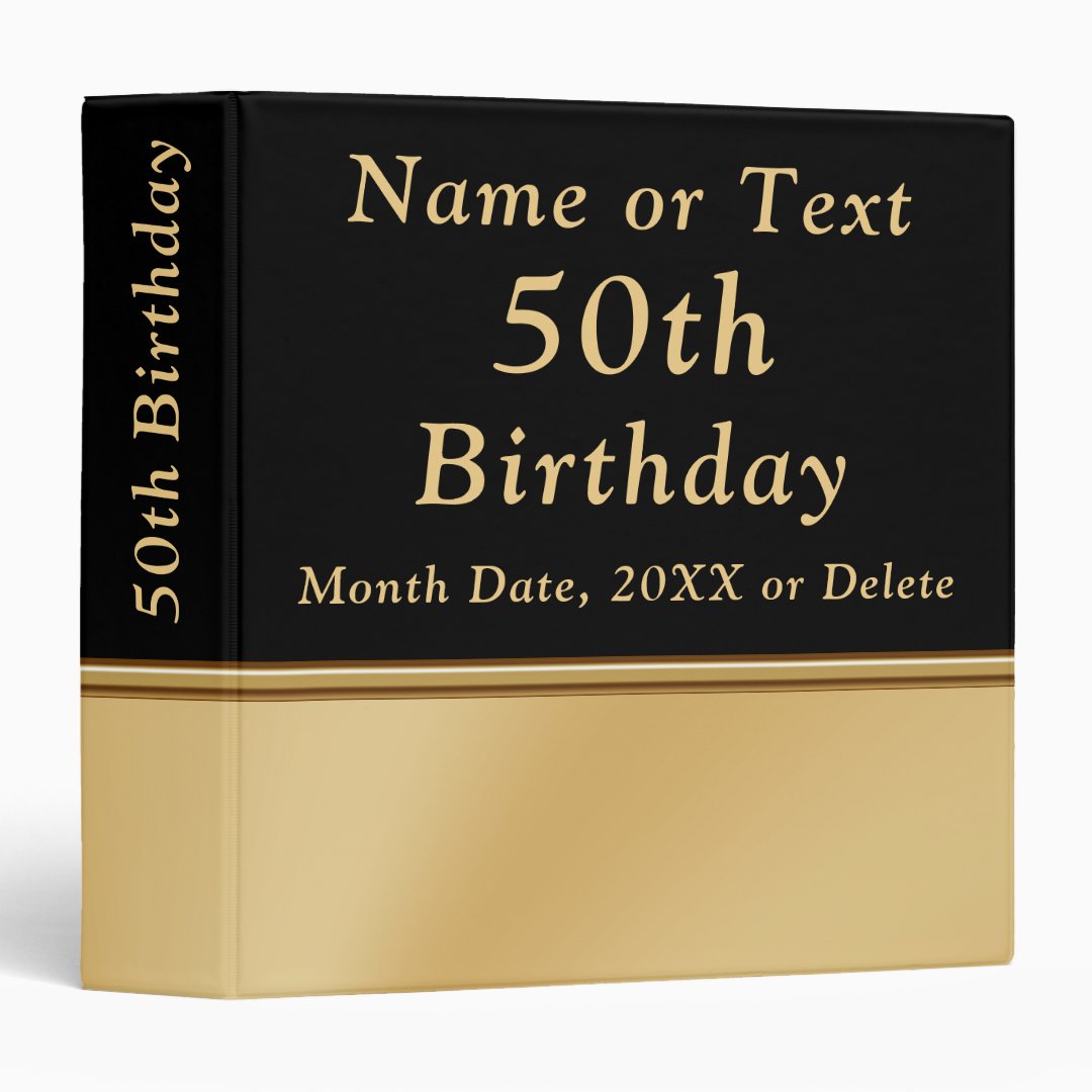 Personalised 50th Birthday Photo Albums Binder Zazzle