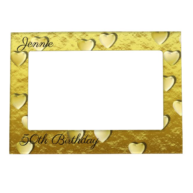 Personalised 50th Birthday Photo Frame (Front)