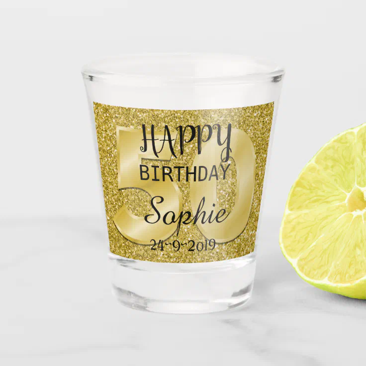 personalized birthday shot glasses