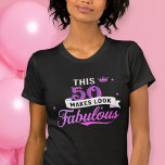 Personalised 50th Birthday T-Shirt for Women<br><div class="desc">Celebrate a milestone birthday in style with our Personalised 50th Birthday T-Shirt! Designed specifically for women born in 1974, this shirt is the perfect birthday gift to commemorate a fabulous half-century of life. Crafted from high-quality, soft fabric, it ensures comfort while making a bold statement. The vintage-inspired design captures the...</div>