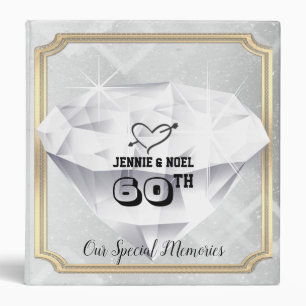 Personalised 60th Anniversary Photo Album 3 Ring Binder
