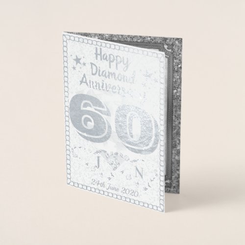 Personalised 60th Diamond Wedding Anniversary Card