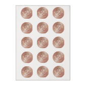 Personalised 60th Rose Gold Cupcake Toppers Edible Frosting Rounds (Sheet)