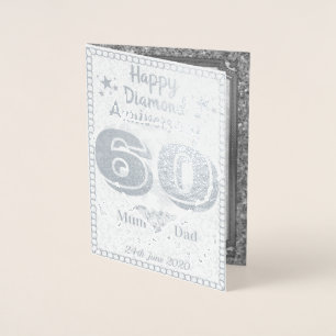 Personalised 60th Wedding Anniversary Card