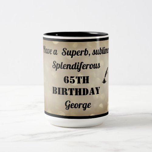 Personalised 65th Birthday Mug