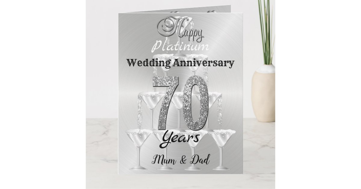 platinum anniversary card