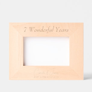 Personalised 7 Year Anniversary Gift, Custom, Uniq Engraved Frames