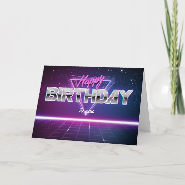 Personalised 80s Birthday Card (Front)