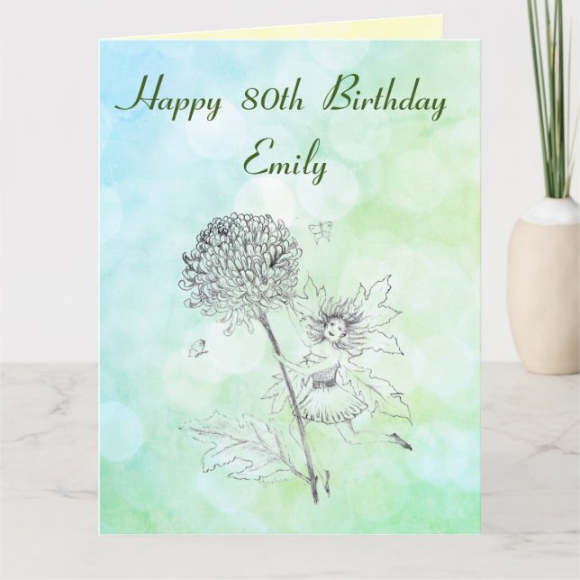 Personalised 80th Birthday Card (Front)