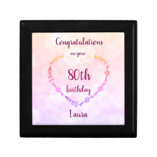 Personalised 80th Birthday Gift Box