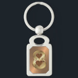 Personalised 8 Year Bronze Anniversary Gift Keychain<br><div class="desc">Personalised 8th bronze anniversary theme double sided keychain with bronze colour background. Great custom 8 year anniversary gift idea for him or her.</div>