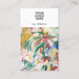  Personalised Abstract Artist Add Your Own Logo  Business Card