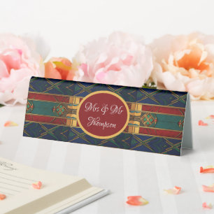 Personalised African Pattern Wedding Table Sign