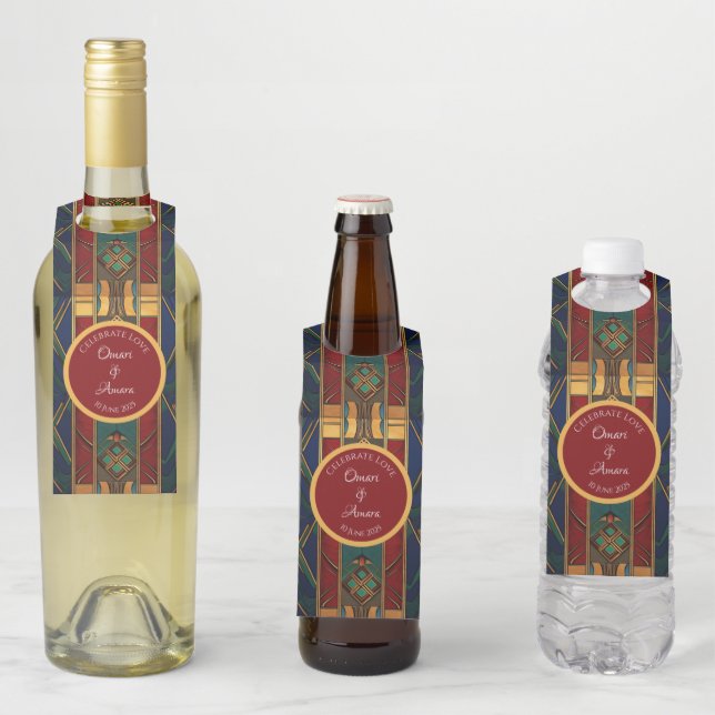 Personalised African Wedding Bottle Tag (In Situ)