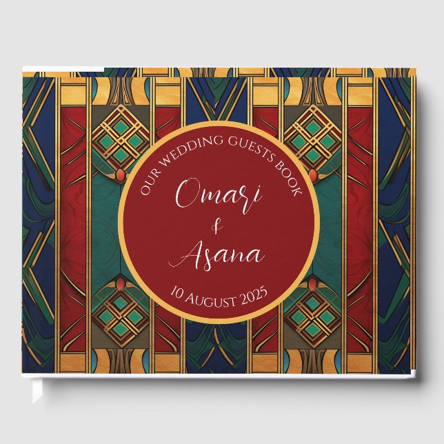 Personalised African Wedding Guests Book (Front)
