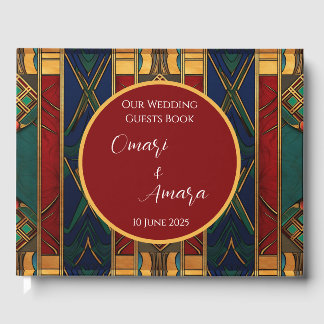 Personalised Afrocentric Wedding Guests Book