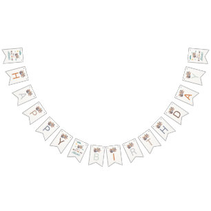 Personalised Airplane Happy Birthday Bunting Bunting Flags