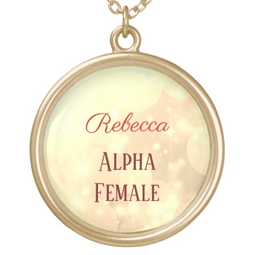 Personalised Alpha Female design Necklace