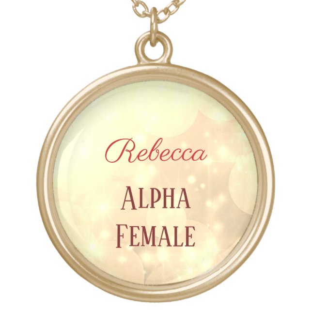 Personalised Alpha Female design Necklace (Front)