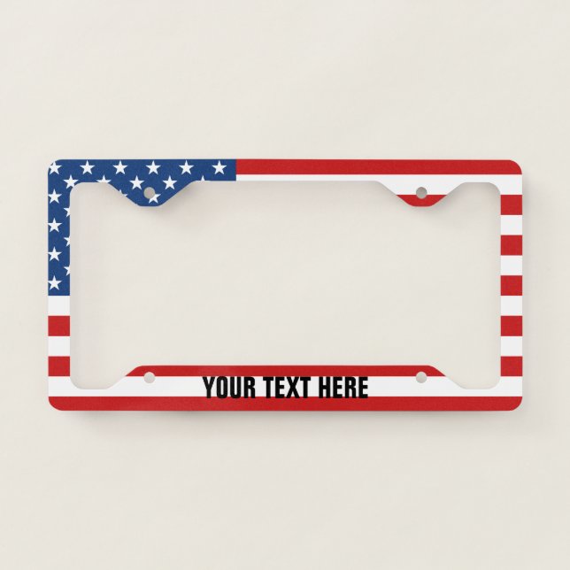 Personalised American Flag License Plate Frame (Front)