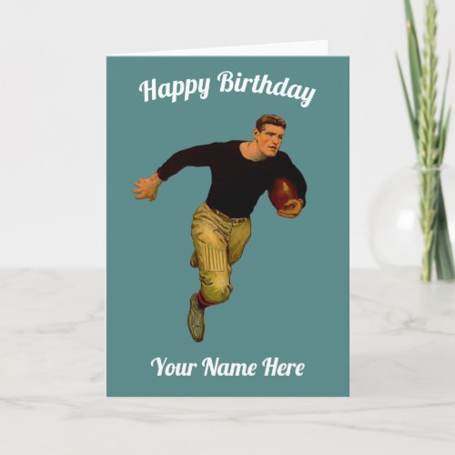 Personalised American Football Birthday Card