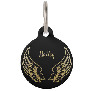 PERSONALISED ANGEL WINGS PET TAG