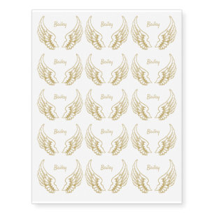 PERSONALISED ANGEL WINGS TEMPORARY TATTOOS