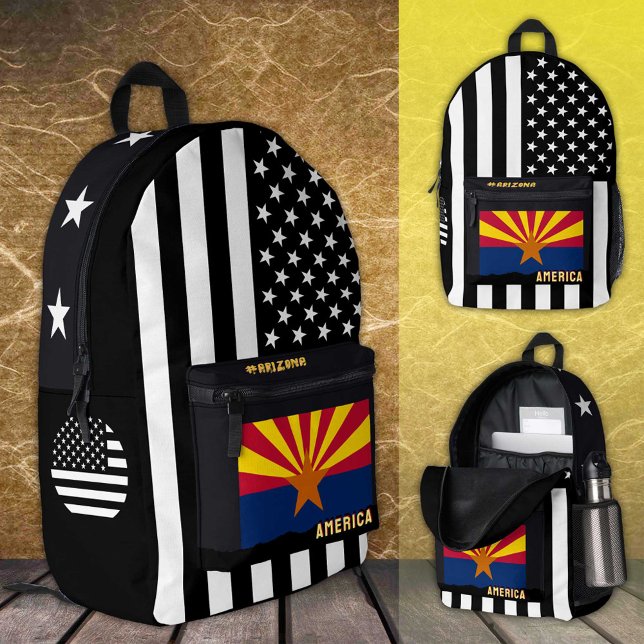 Personalised Arizona Flag bag, American Flag Printed Backpack (Creator Uploaded)