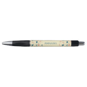 Personalised Art Deco inspired Flamingo patterned Pen