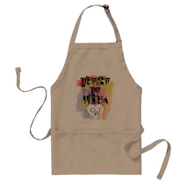 Personalised Artist Work Apron With Pockets (Front)