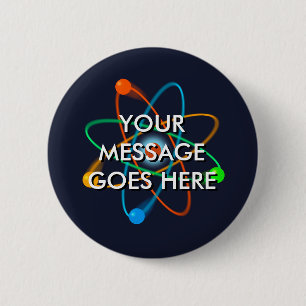 Personalised Atomic Structure Science Button