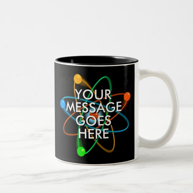 Personalised Atomic Structure Science Two-Tone Coffee Mug (Right)