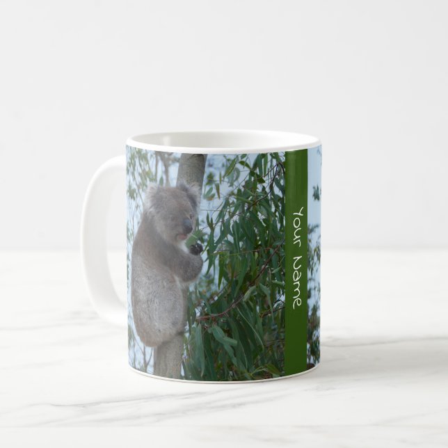 Personalised Australia Kangaroo Island Koala Coffee Mug (Front Left)