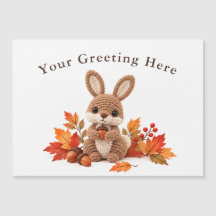 Personalised Autumn Crochet Rabbit